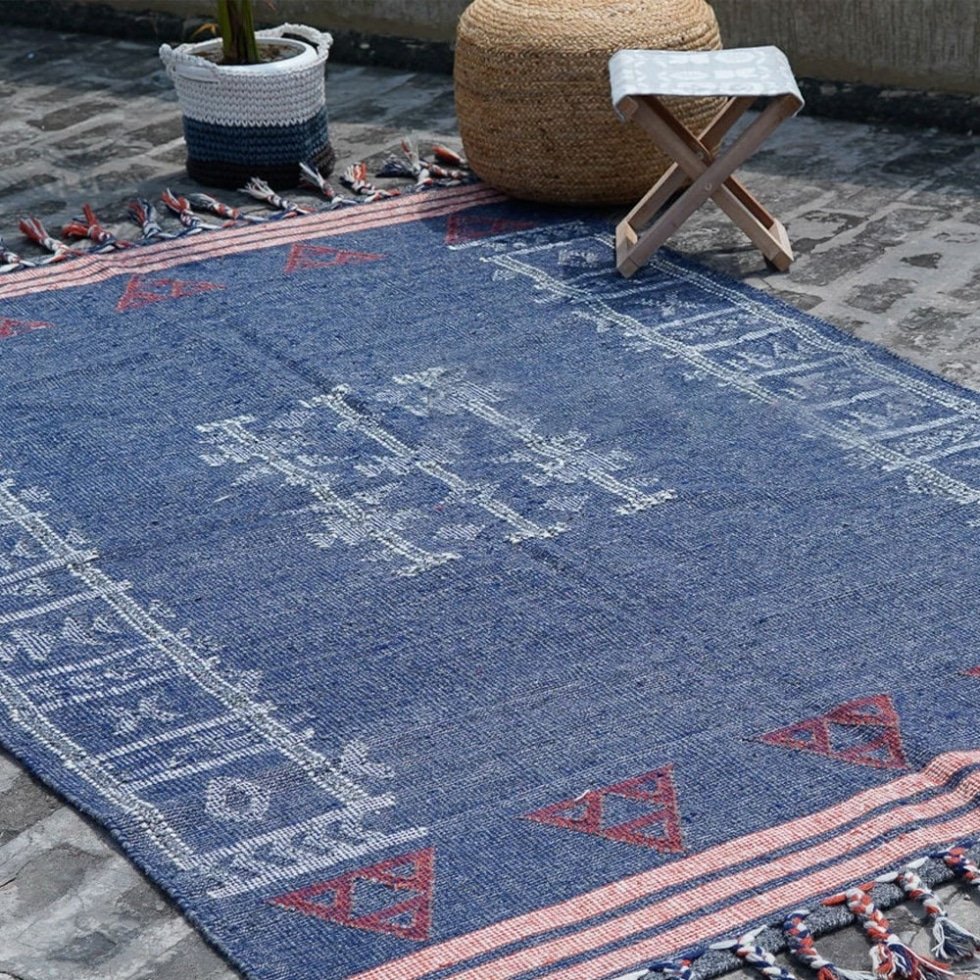 Kilim indisk matta i antik stil