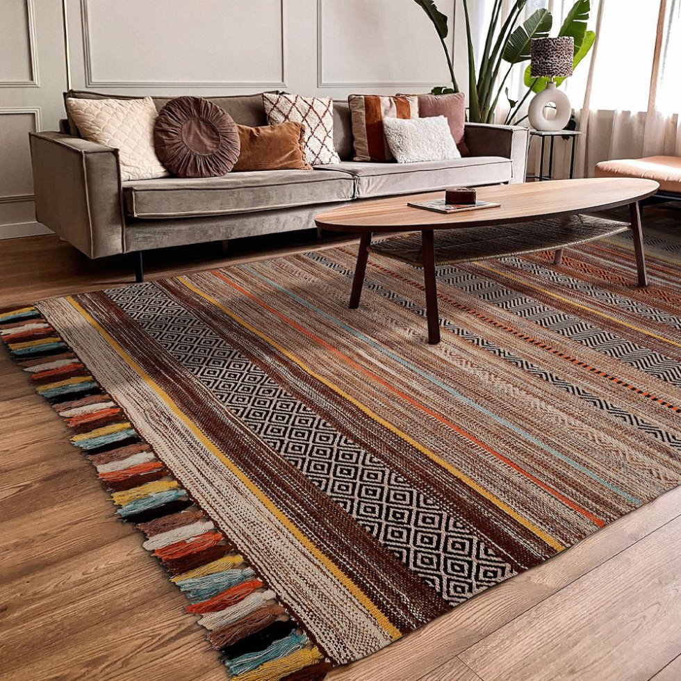 Modern indisk kilim-matta
