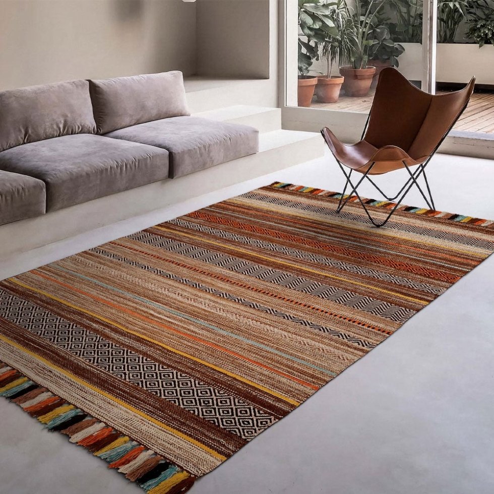 Samtida indisk kilim-matta