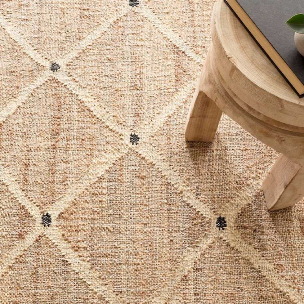 Diamant jute Kilim Indisk matta