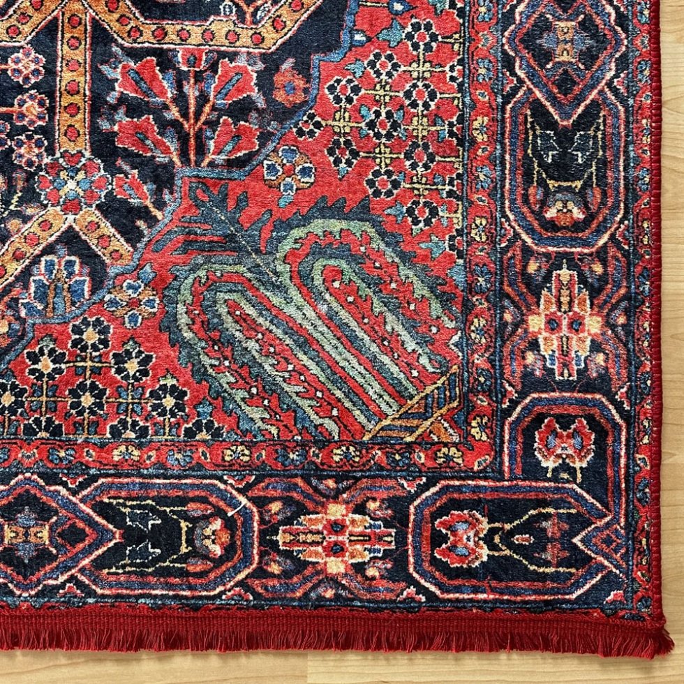 Tryckt orientalisk matta kilim stil