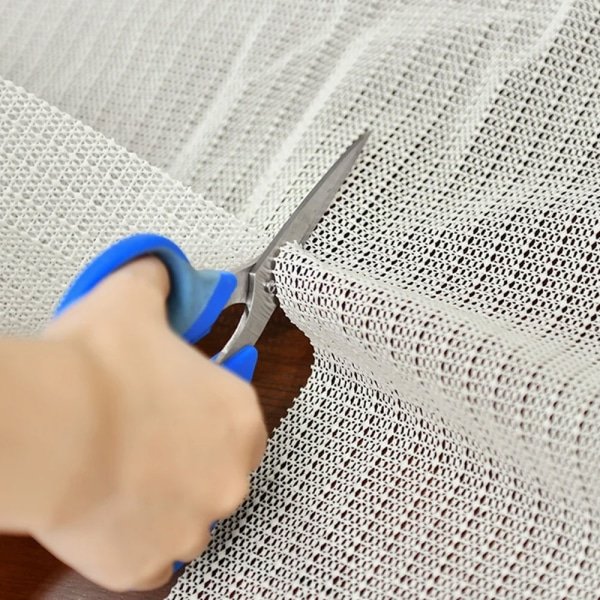 Vit halkskyddad matta för kilim (PVC)