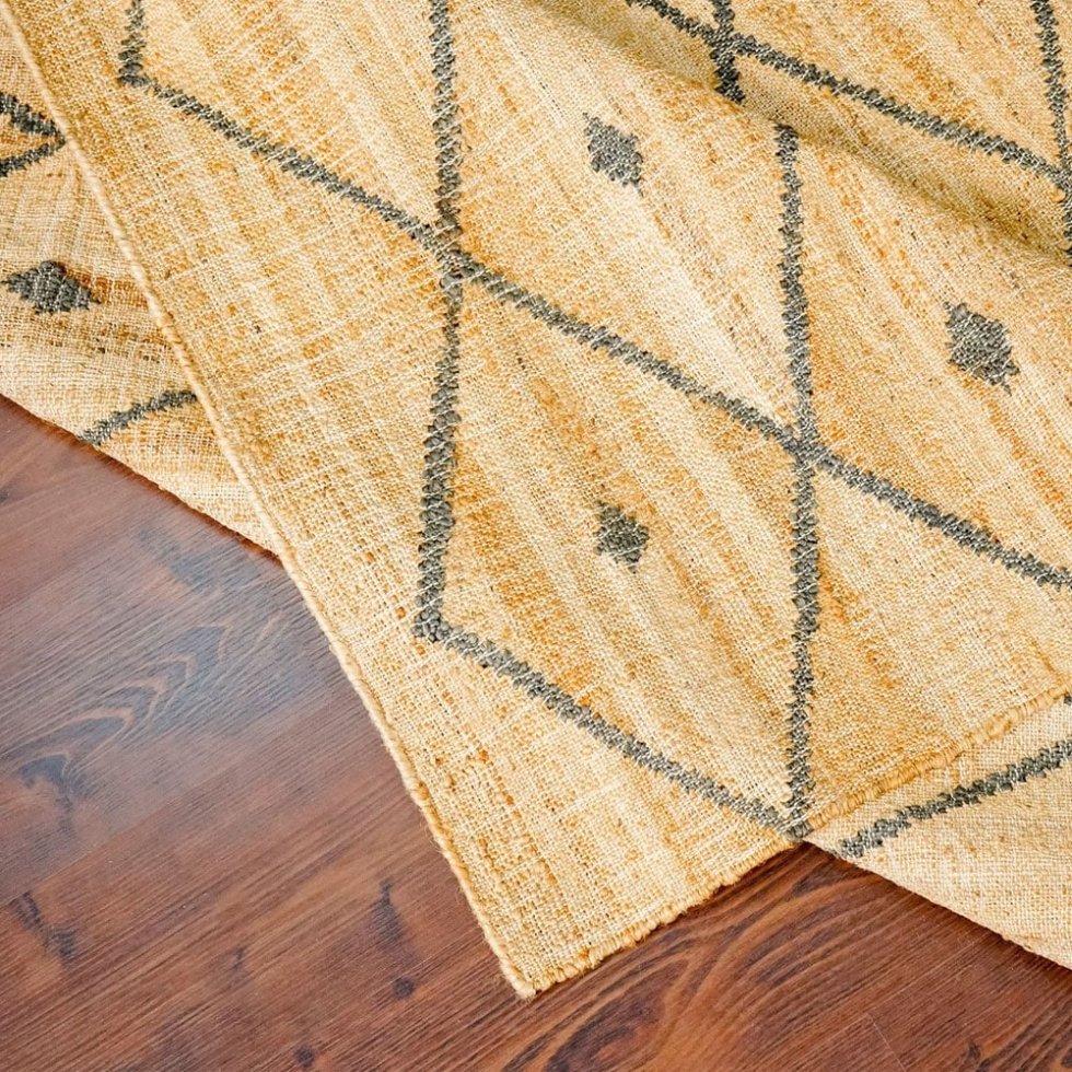 Gul diamant Kilim indisk matta