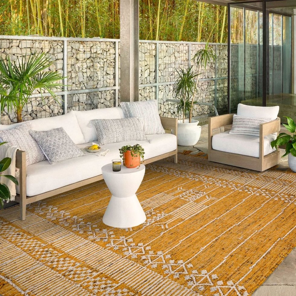 Gul tribal indisk kilim matta
