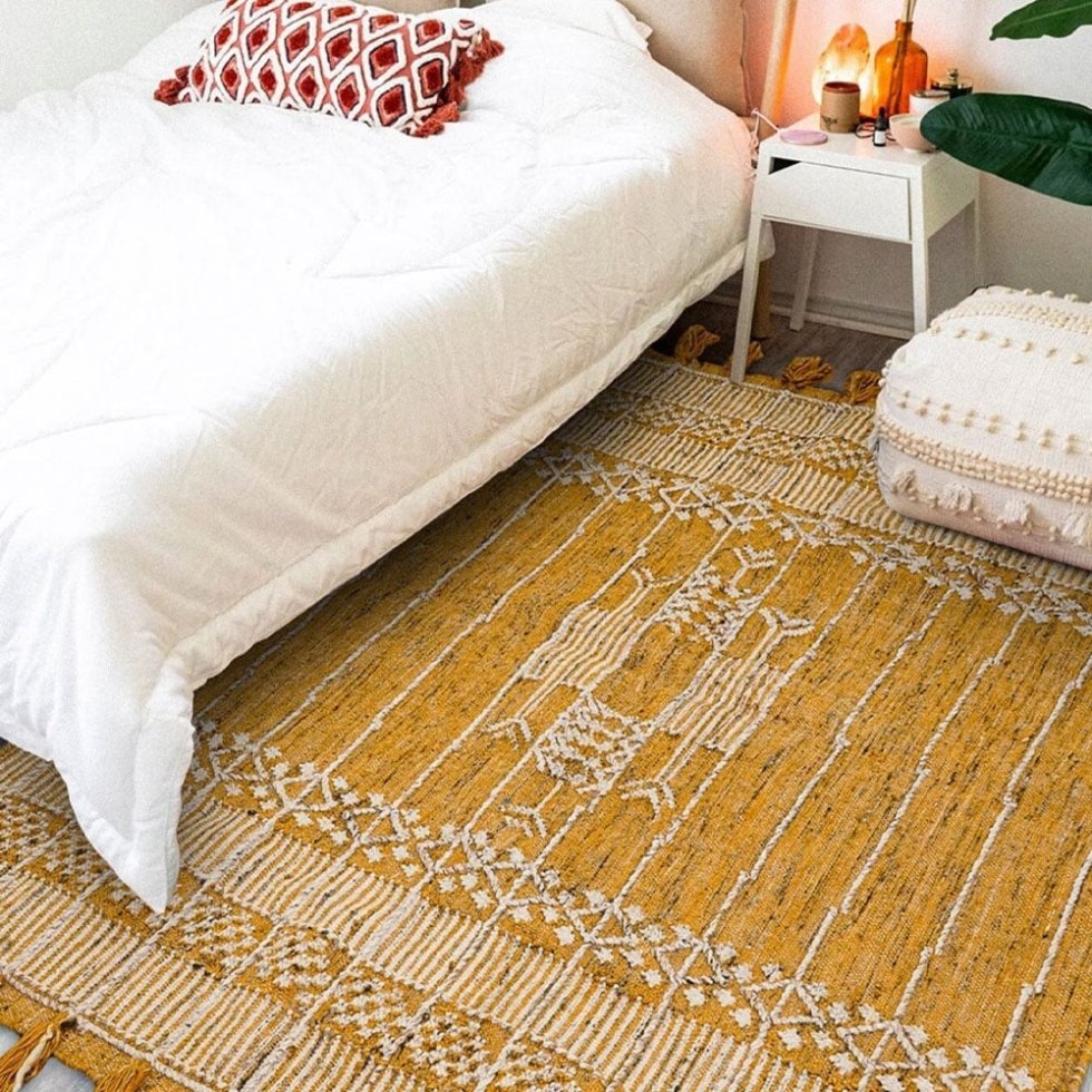 Gul tribal indisk kilim matta