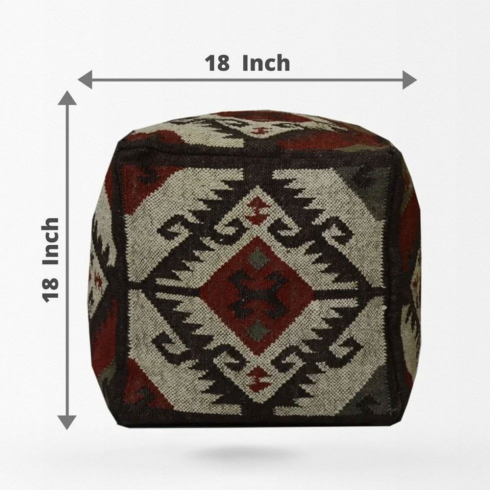 Handgjord kilim puff ottoman
