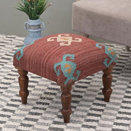 Navajo röd kilim ottoman pall