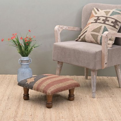 USA flagga kilim fotpall ottoman