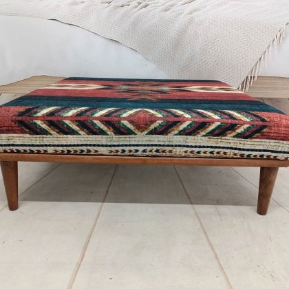 Tryckt turkisk kilim ottoman soffbord